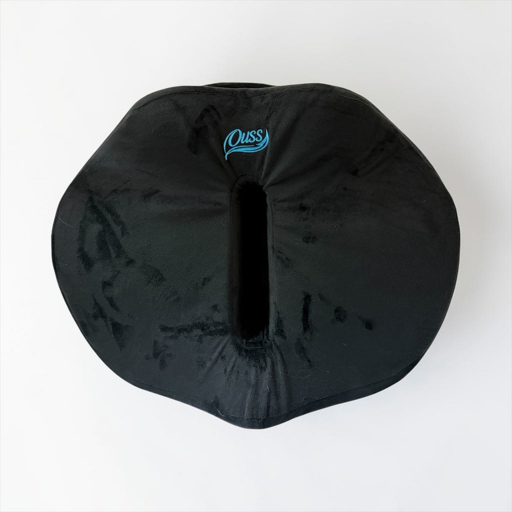Ouss Memory Foam Seat Cushion Black Velvet Ergonomic Orthopedic Pressure Relief